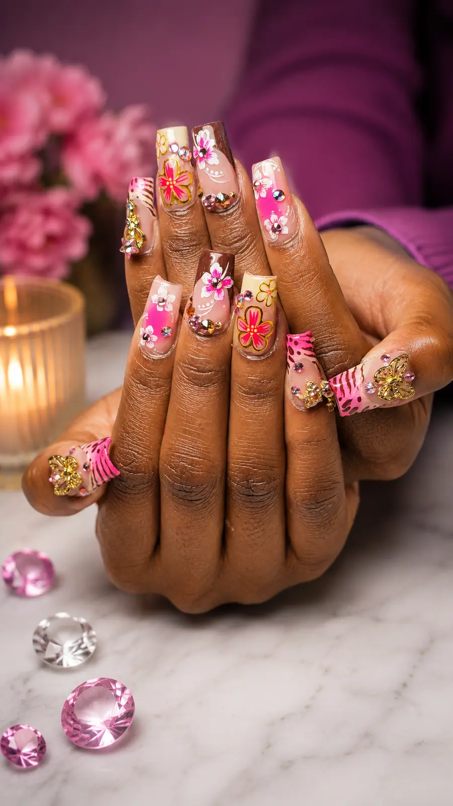 Custom press-on nail design 2