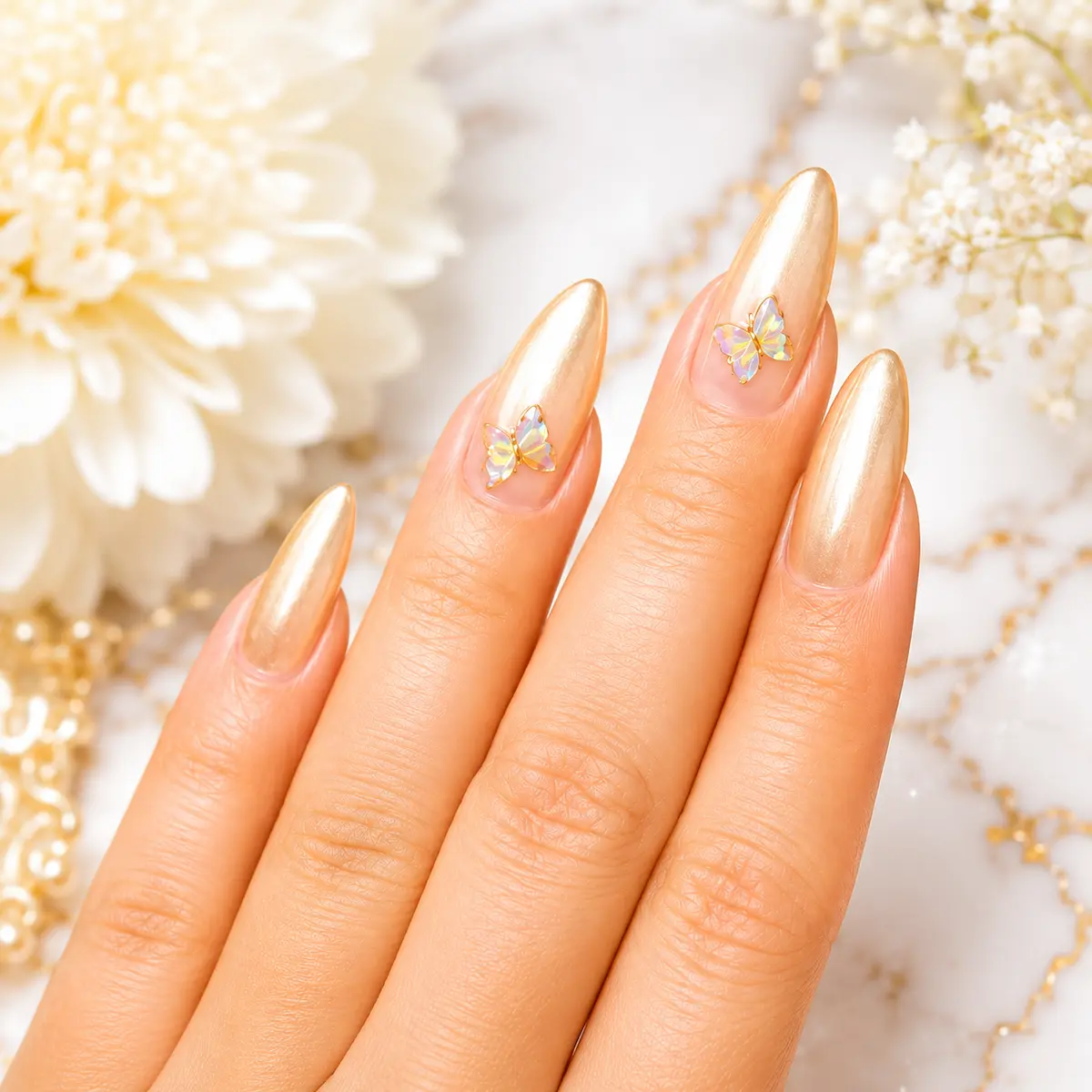 Custom press-on nail design 6