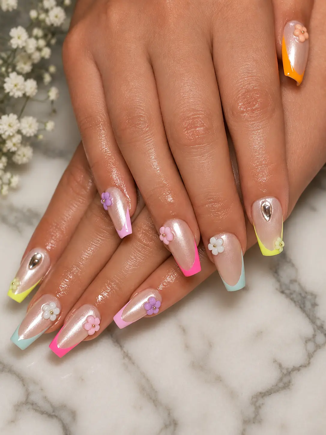 Custom press-on nail design 12