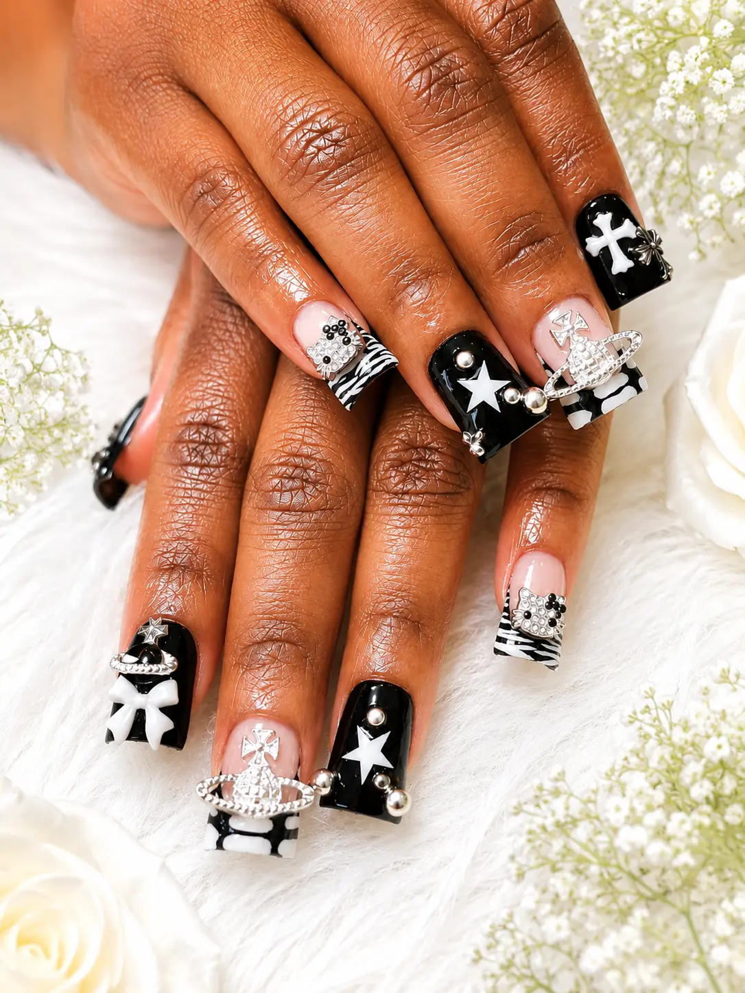 Custom press-on nail design 17