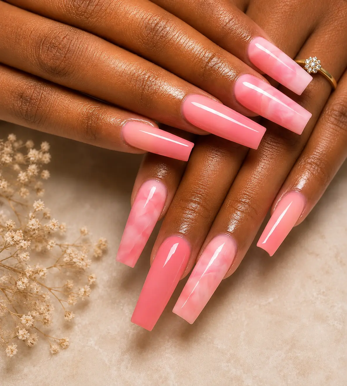 Custom press-on nail design 26